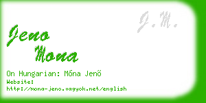 jeno mona business card